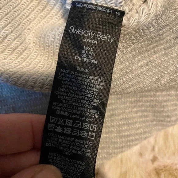 Sweaty Betty Nestle Up Sweat Set 1/4 Zip Pullover Taper Trouser Grey $228 - Picture 8 of 13